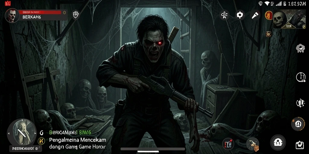 Tampilan gameplay mencekam di <strong>BERKAH6</strong> yang menampilkan suasana horor.