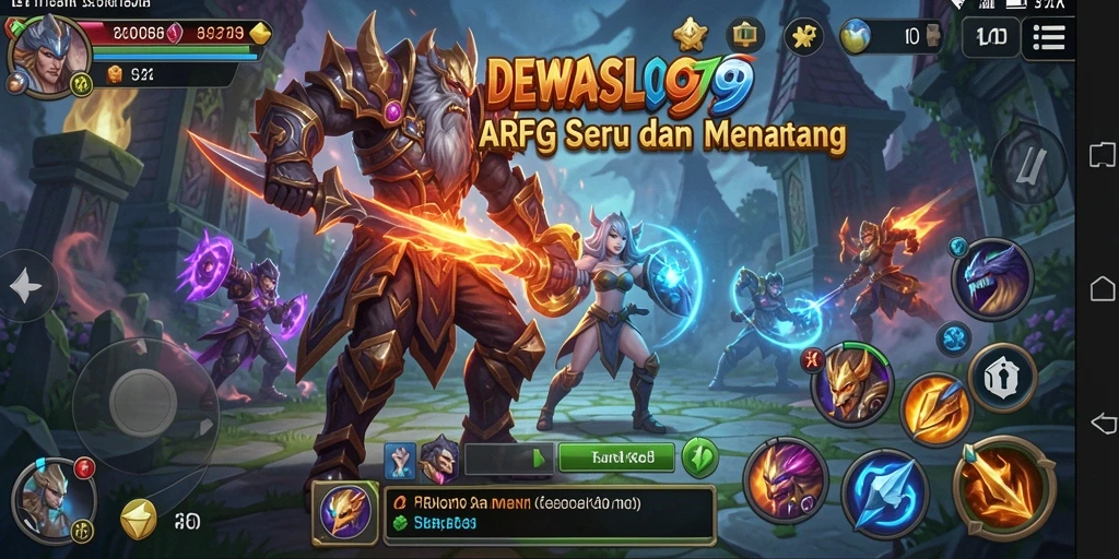 Tampilan menampilkan aksi seru dalam gameplay ARPG DEWASLOT99.