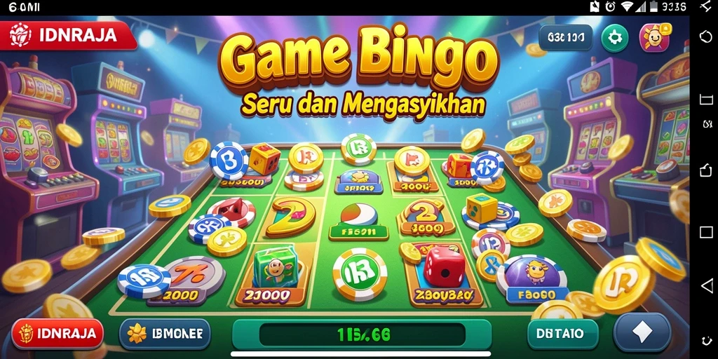 Gameplay menarik dan interaktif dari IDNRAJA Bingo.