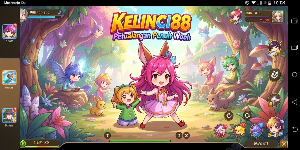 Gameplay KELINCI88 yang menampilkan karakter anime dan petualangan seru.