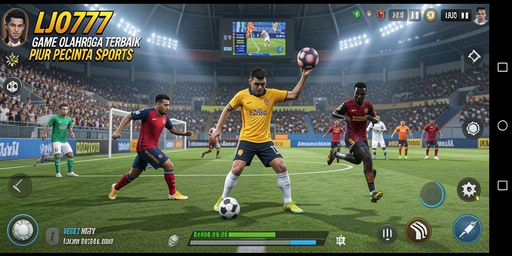 Screenshot LJO777 menampilkan pertandingan olahraga yang seru dan memukau.