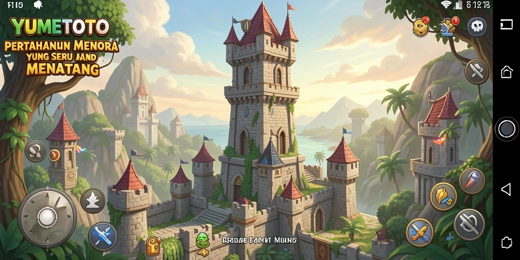 Tampilan gameplay YUMETOTO yang menarik dalam pertarungan Tower Defense.